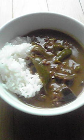 夏だ!茄子ピーマンひき肉でキーマカレー♪
