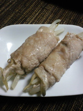さっぱりヘルシーもやしの肉巻き