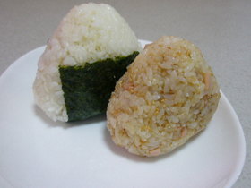 簡単☆ハムとかつお節のおにぎり