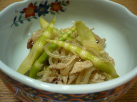 豚肉と細竹の炒め✿