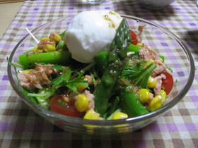 アスパラと彩り野菜サラダ