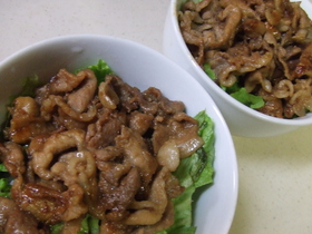 ご飯が進む☆甘辛ガーリック豚丼温玉のせ☆