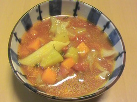 トマトたっぷり　ミネストローネ　