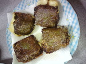 お豆腐の塩漬け×大葉にんにく醤油で…