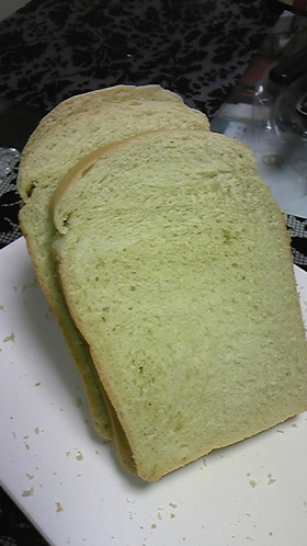 簡単　おいしい!ＨＢで抹茶ラテ☆食パン