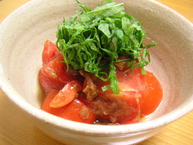 トマトの梅かつお和え