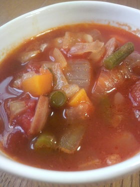 おかわり！完熟トマトのミネストローネ☆
