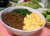 牛ひき肉で3色丼