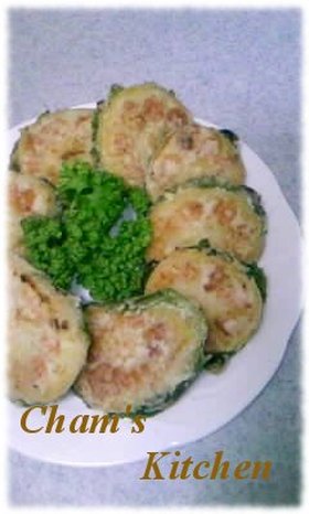 サクッ!!れんこんの明太子シソはさみ揚げ