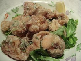たっぷりミントで鶏のから揚げ♪