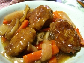 カレー風味肉団子のなべてり