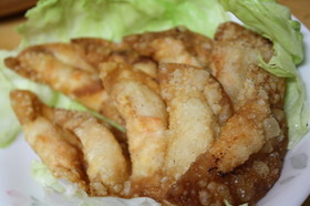 余った皮で☆簡単揚げ餃子♪