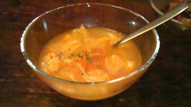 キャベツとホタテ缶のトマトスープ