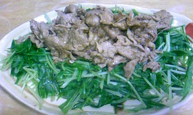 水菜と豚のゆず胡椒だれ♪