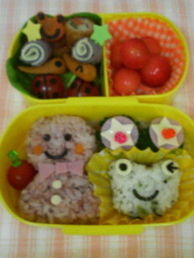 ☆季節キャラ弁☆♪梅雨ﾊﾞｰｼﾞｮﾝ♪