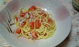 しらすとトマトの冷製パスタ