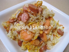 簡単☆鮭とウィンナーの炒飯♪