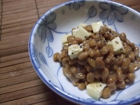ブラペチーズ納豆☺