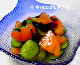 きゅうりとトマトのさっぱり酢の物