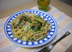簡単スタミナ☆キャベツと挽肉の辛味パスタ