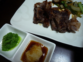 お肉にどうぞ♪塩・わさび・きゅうり～♪