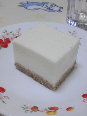 生クリームなしで!レアチーズケーキ
