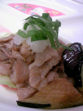 さっぱりしよう☆豚肉とナスをみぞれで