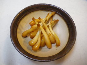 島らっきょの醤油漬け♪