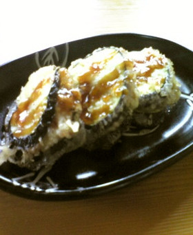 ナスの*ひき肉はさみ揚げ
