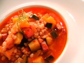 大麦の夏野菜トマトリゾット