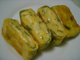 バジルチーズの卵焼き