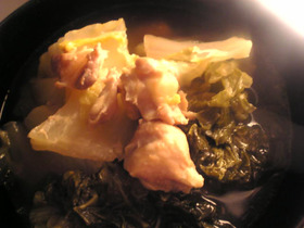 圧力鍋：鶏軟骨と白菜の煮物