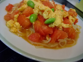 トマトと卵の冷やし中華