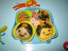 キャラ弁　　七夕　　おりひめ　　ひこぼし