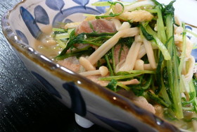 水菜と豚肉柚子胡椒風味