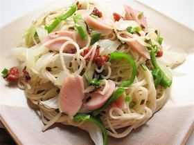 梅雨の梅そうめんパスタ
