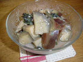 なすのこっくり赤しそ煮浸し（味噌）