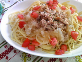 トマトとツナのさっぱり和風おろしパスタ♥