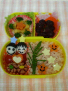 ☆季節キャラ弁☆★七夕ﾊﾞｰｼﾞｮﾝ★