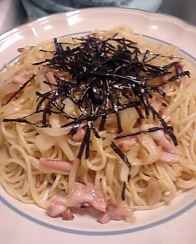 いかの塩辛パスタ・ぺペロンチーノ風