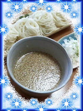 癖になる　そうめん　ごまたれ