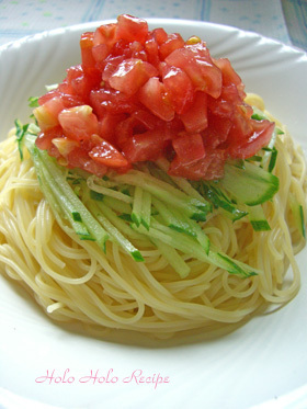 すぐに食べたい時の★冷製トマトパスタ★