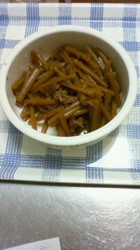 やまぶきの煮物