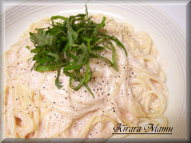 *明太子クリームパスタ*