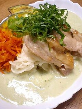 きゅうり&豆腐の冷かけそうめん