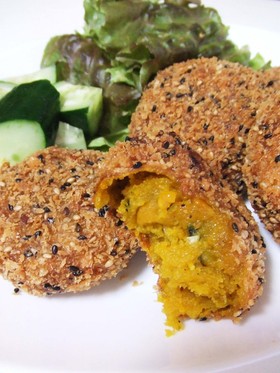 かぼちゃの煮物を美味しく変身…コロッケ♪