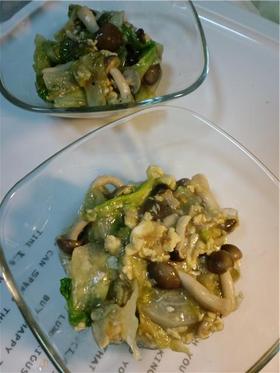 レタスとしめじの中華炒め