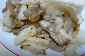 豚肉と山芋の簡単炒め☆