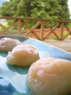 じゃがいもで♪もちもち水晶まんじゅう
