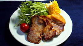 豚肉の豆板醤漬け焼